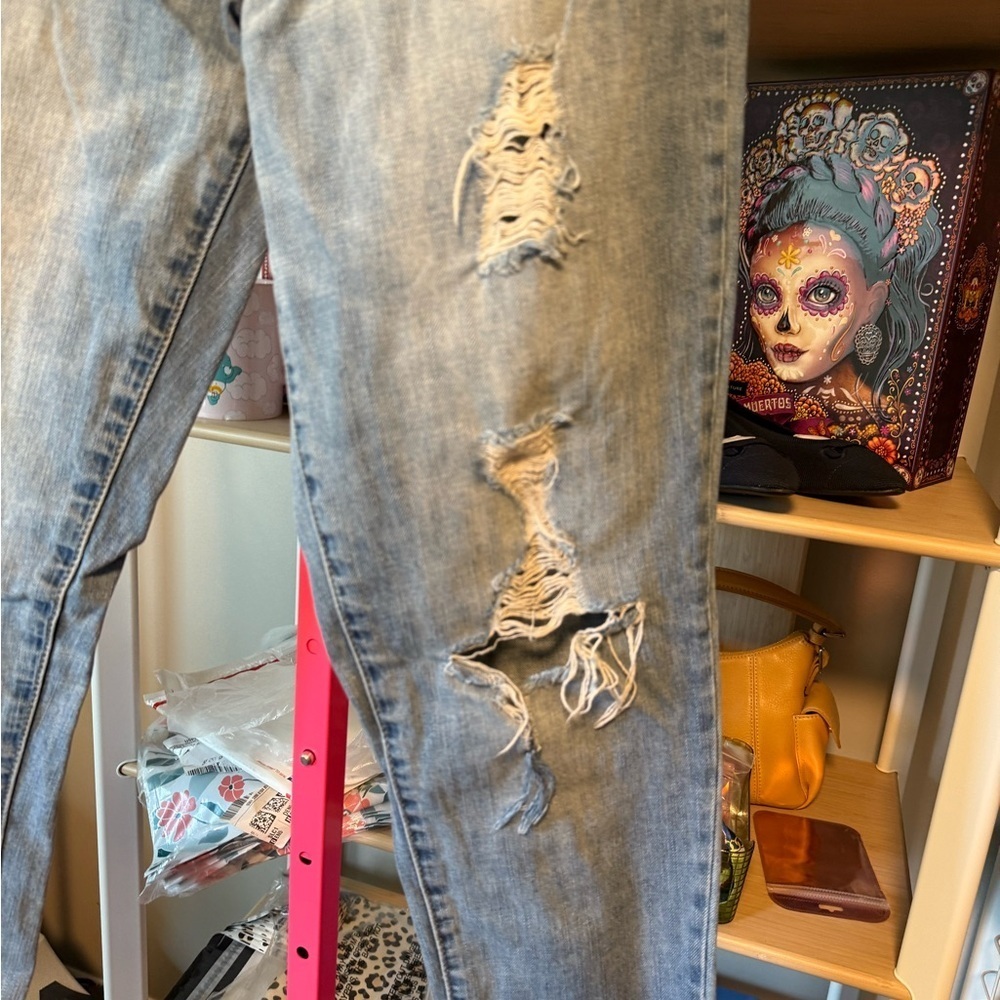 Gap Sexy Bf Size 8. Purposely Distressed. Pre Loved . Raw Hem View 2